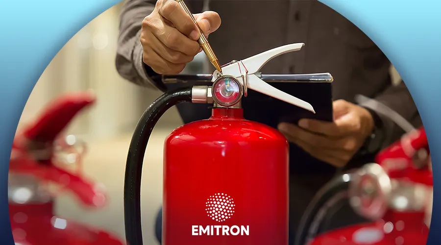 Gas used in fire extinguishers